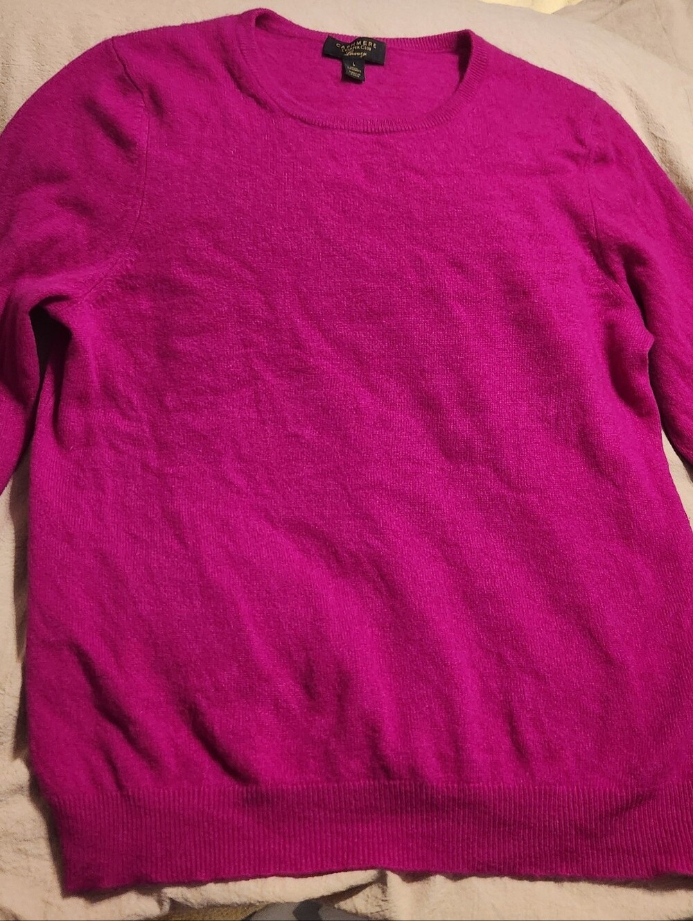 Charter Club Bright Fuchsia Cashmere Sweater